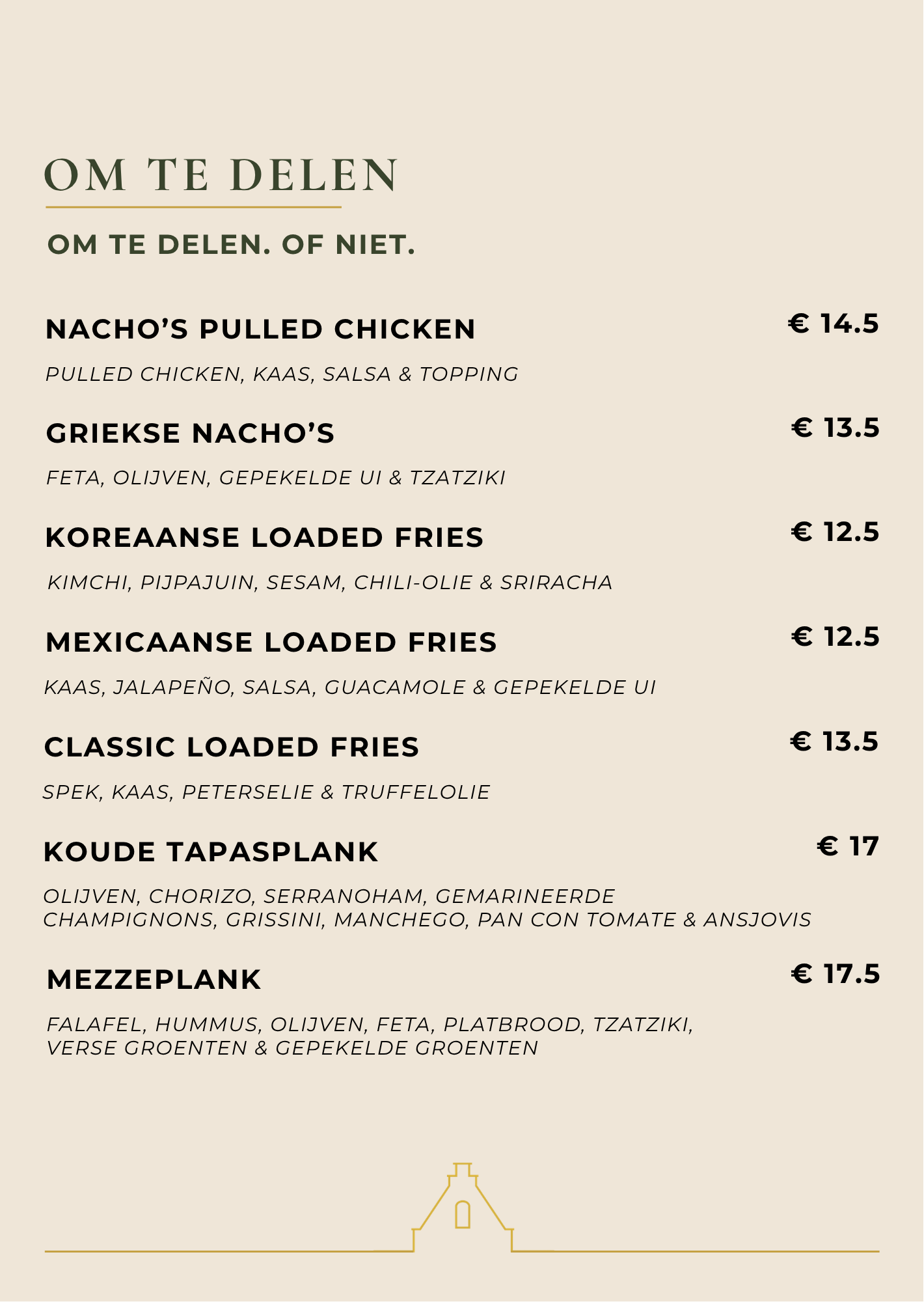 menukaart eten zomerbar villa mariënborgh om te delen